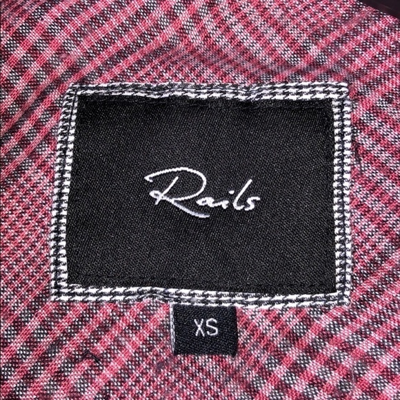 RAILS Long Sleeve Pink/Blue Plaid Button Sz S - Picture 5 of 12